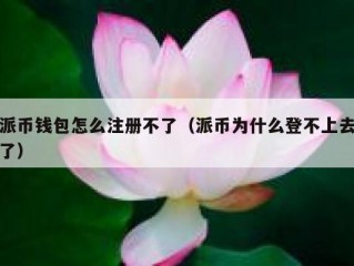 派币钱包怎么注册不了（派币为什么登不上去了）