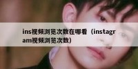 ins视频浏览次数在哪看（instagram视频浏览次数）