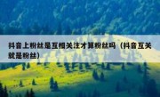 抖音上粉丝是互相关注才算粉丝吗（抖音互关就是粉丝）