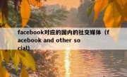 facebook对应的国内的社交媒体（facebook and other social）