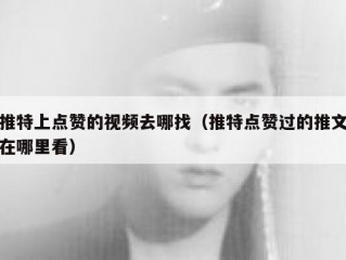 推特上点赞的视频去哪找（推特点赞过的推文在哪里看）
