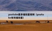 youtube最多播放量视频（youtube有效播放量）