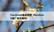 Facebook推送原理（facebook推广有效果吗）