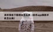 派币钱包下载地址怎么改（派币app换新手机怎么换）