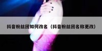 抖音粉丝团如何改名（抖音粉丝团名称更改）