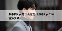 派币的kyc是什么意思（派币kyc314值多少钱）