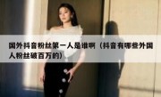 国外抖音粉丝第一人是谁啊（抖音有哪些外国人粉丝破百万的）