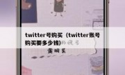 twitter号购买（twitter账号购买要多少钱）