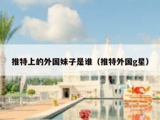 推特上的外国妹子是谁（推特外国g星）