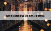 派币怎样修改密码（派币怎么重置密码）