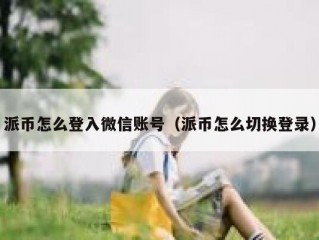 派币怎么登入微信账号（派币怎么切换登录）