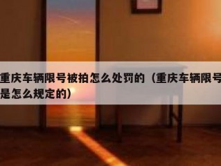 重庆车辆限号被拍怎么处罚的（重庆车辆限号是怎么规定的）