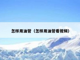 怎样用油管（怎样用油管看视频）