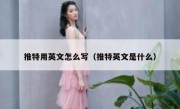 推特用英文怎么写（推特英文是什么）
