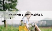 tiktok咋样了（tiktok后续怎么了）