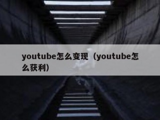 youtube怎么变现（youtube怎么获利）