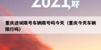 重庆进城限号车辆限号吗今天（重庆今天车辆限行吗）