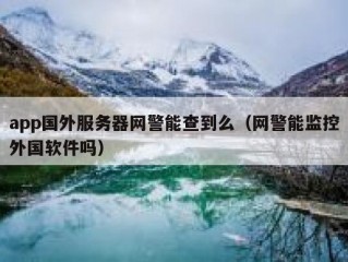 app国外服务器网警能查到么（网警能监控外国软件吗）