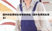 国外的免费域名有哪些网站（国外免费域名排名）