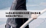 ins怎么看访问量和访问量（ins怎么看访问自己账户的人）