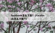facebook怎么下载?（Facebook怎么下载?!）