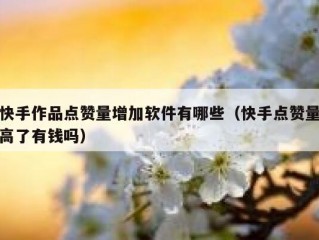 快手作品点赞量增加软件有哪些（快手点赞量高了有钱吗）