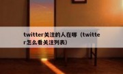 twitter关注的人在哪（twitter怎么看关注列表）
