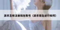 派币怎样注册钱包账号（派币现在进行如何）