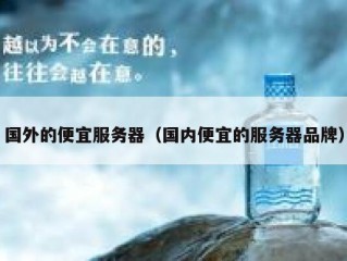 国外的便宜服务器（国内便宜的服务器品牌）