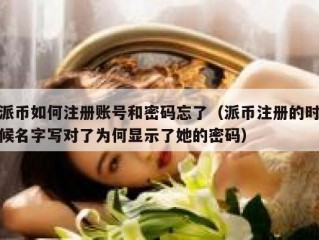 派币如何注册账号和密码忘了（派币注册的时候名字写对了为何显示了她的密码）