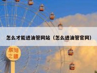 怎么才能进油管网站（怎么进油管官网）