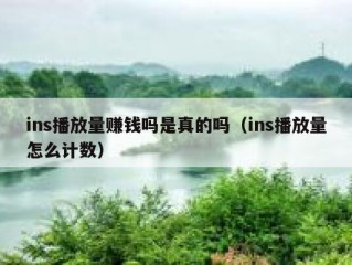 ins播放量赚钱吗是真的吗（ins播放量怎么计数）