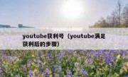 youtube获利号（youtube满足获利后的步骤）