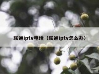 联通iptv电话（联通iptv怎么办）