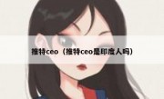 推特ceo（推特ceo是印度人吗）