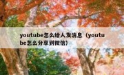 youtube怎么给人发消息（youtube怎么分享到微信）
