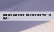 重庆限号隧道有哪些（重庆哪些隧道在限行范围内）