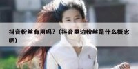 抖音粉丝有用吗?（抖音里边粉丝是什么概念啊）