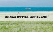 国外域名注册哪个便宜（国外域名注册商）