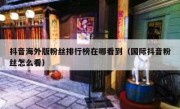 抖音海外版粉丝排行榜在哪看到（国际抖音粉丝怎么看）