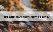 国外注册的域名权重高吗（国外域名的网址）