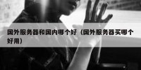 国外服务器和国内哪个好（国外服务器买哪个好用）