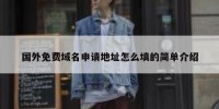 国外免费域名申请地址怎么填的简单介绍