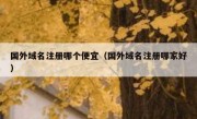 国外域名注册哪个便宜（国外域名注册哪家好）