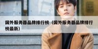 国外服务器品牌排行榜（国外服务器品牌排行榜最新）
