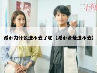 派币为什么进不去了呢（派币老是进不去）