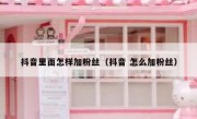 抖音里面怎样加粉丝（抖音 怎么加粉丝）