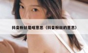 抖音粉丝是啥意思（抖音粉丝的意思）