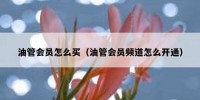 油管会员怎么买（油管会员频道怎么开通）