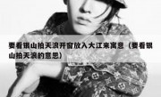 要看银山拍天浪开窗放入大江来寓意（要看银山拍天浪的意思）